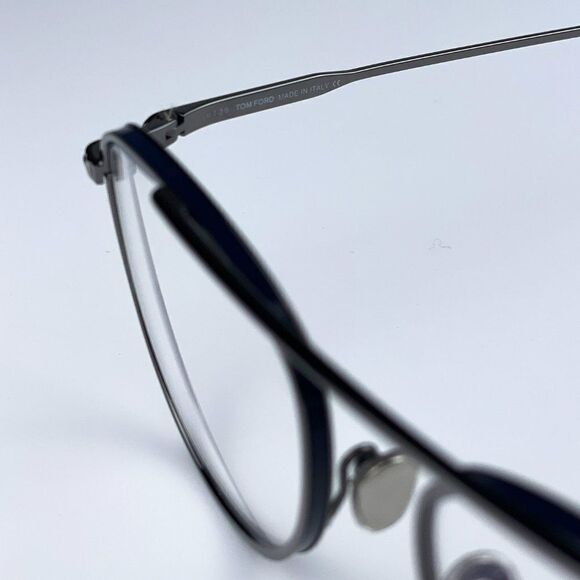 NEW Tom Ford FT5691-B 012 Dark Ruthenium Blue Block Unisex Pilot Eyeglasses - Picture 11 of 11